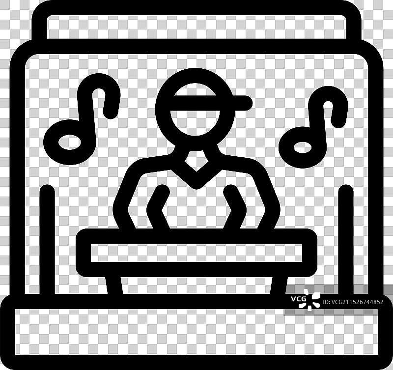 音乐人在舞台上演奏键盘图片素材