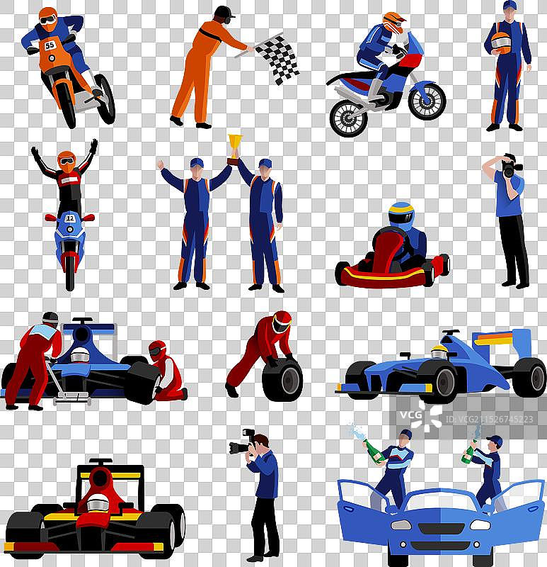 赛跑图标集图片素材