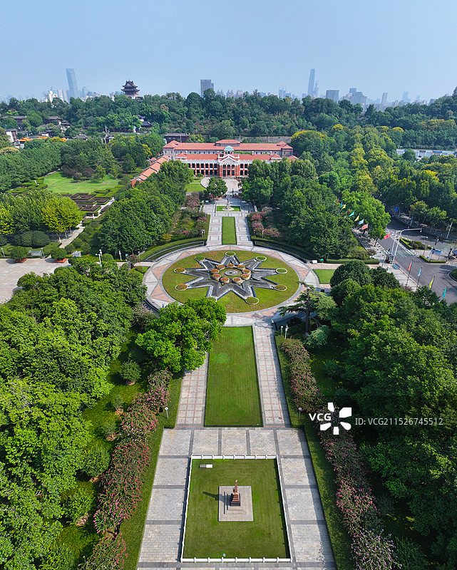 湖北省武汉市武昌区首义文化旅游景区辛亥革命博物院航拍图片素材