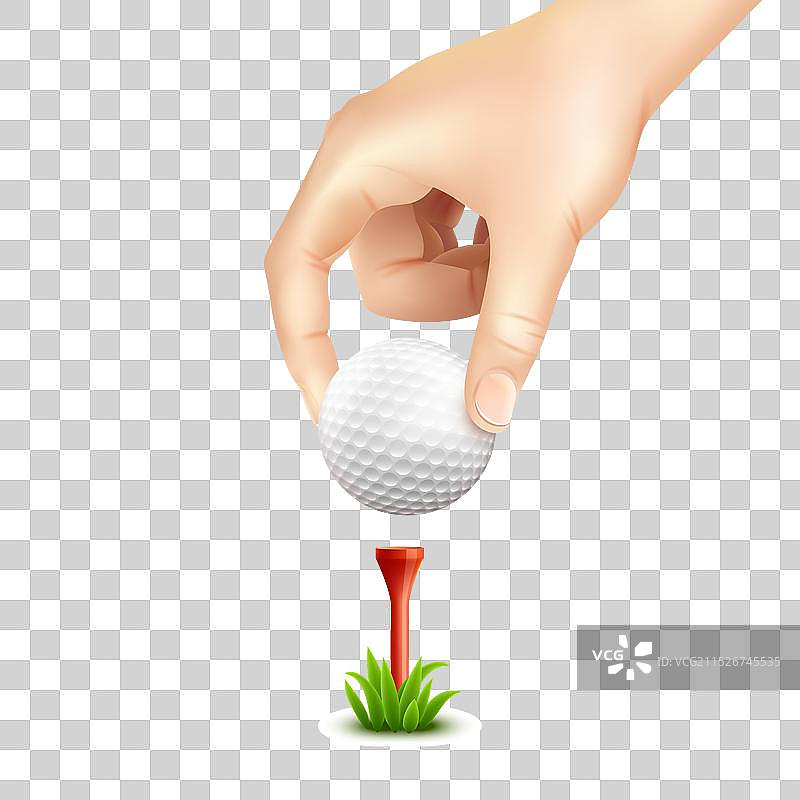 逼真的高尔夫球背景图片素材