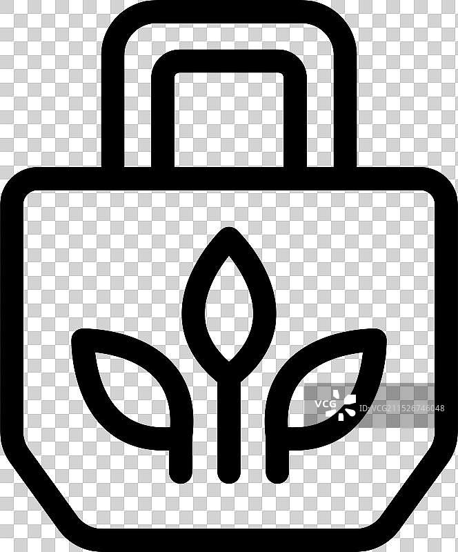 象征环保的可重复使用购物袋图片素材