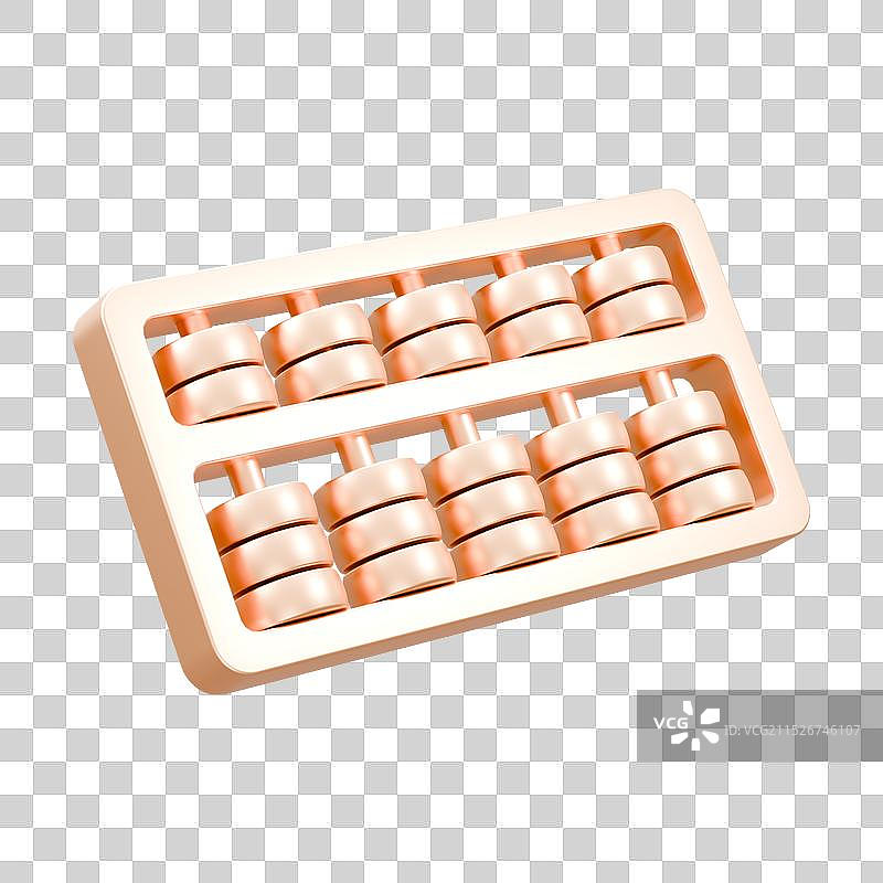 3D渲染的金色算盘金融免抠元素图片素材