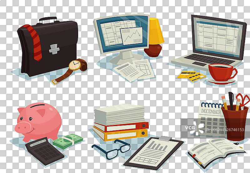 商务卡通图标合集图片素材