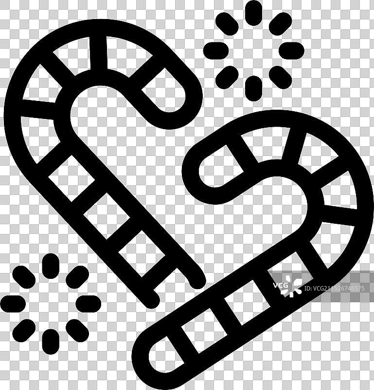 两根组成心形的圣诞节糖果棒图片素材