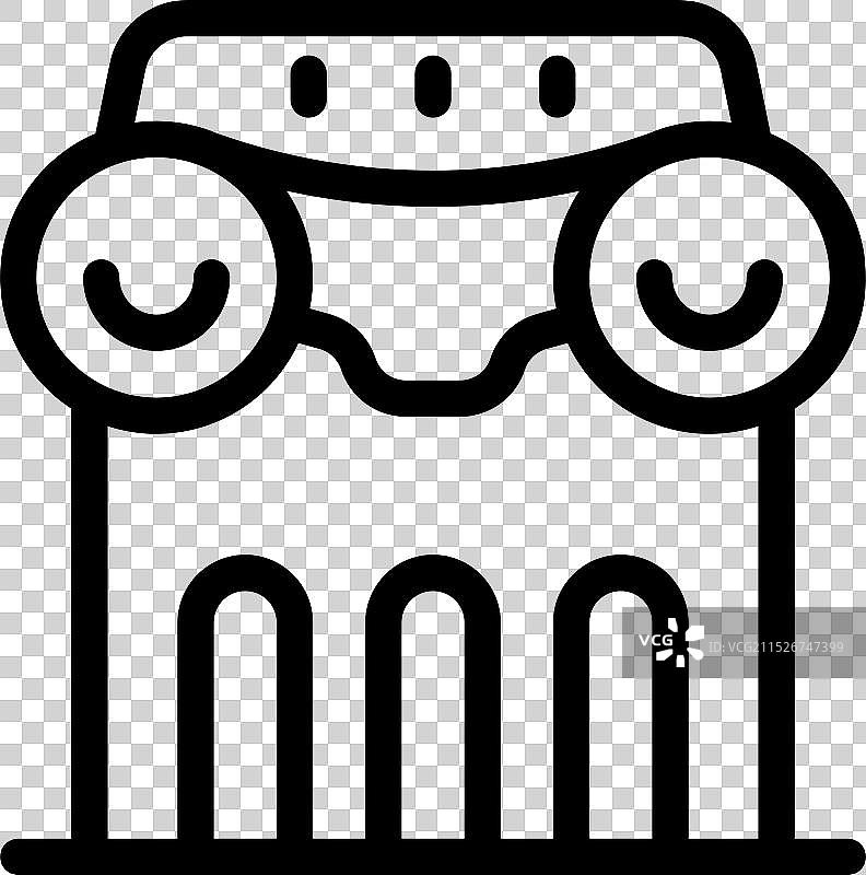 古希腊爱奥尼柱头图标图片素材