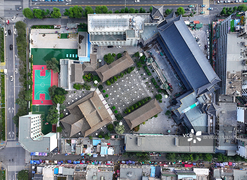 青海省西宁市东关清真大寺航拍图片素材
