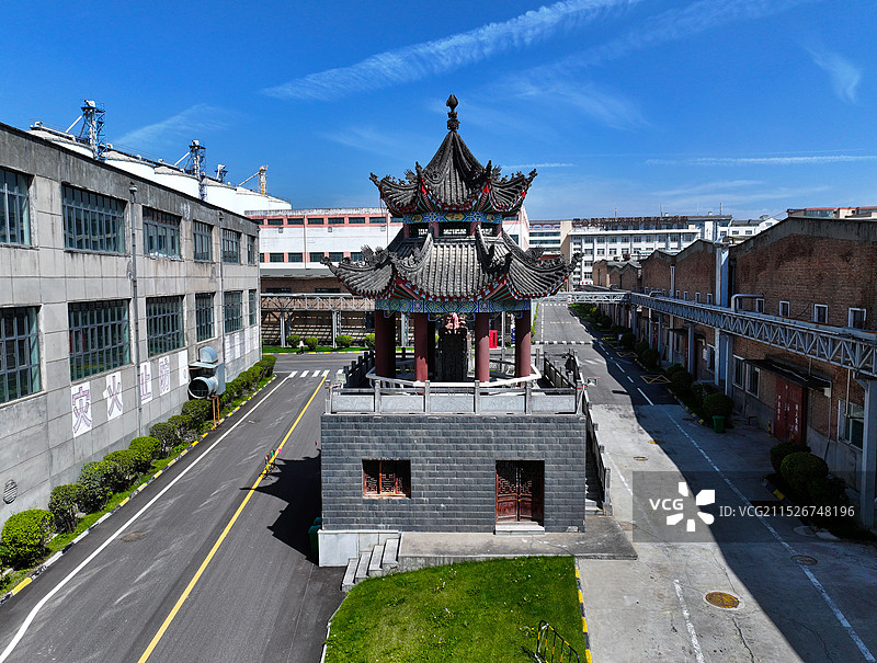 青海省海东市互助县土族故土园天佑德中国青稞酒之源航拍图片素材