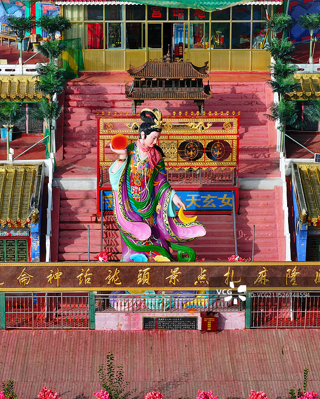 青海省西宁市湟中区昆仑圣都扎麻隆凤凰山航拍图片素材