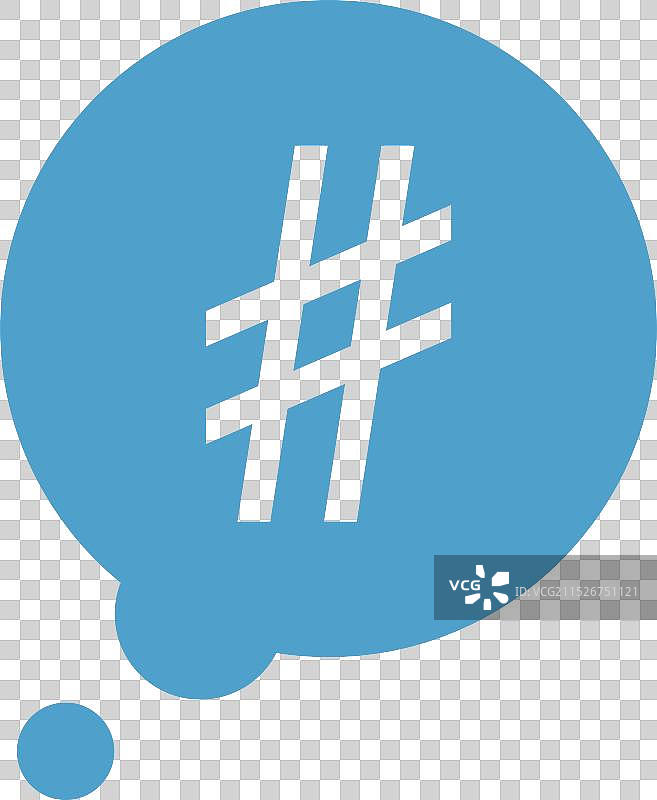 带有#号的社交媒体趋势气泡图片素材