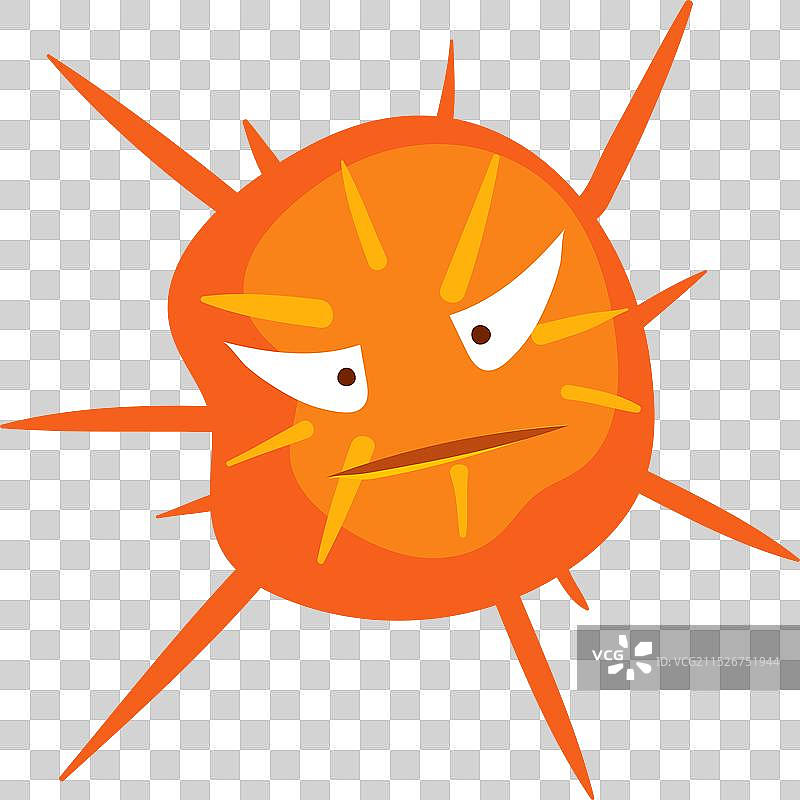 愤怒病毒卡通角色感染细菌图片素材