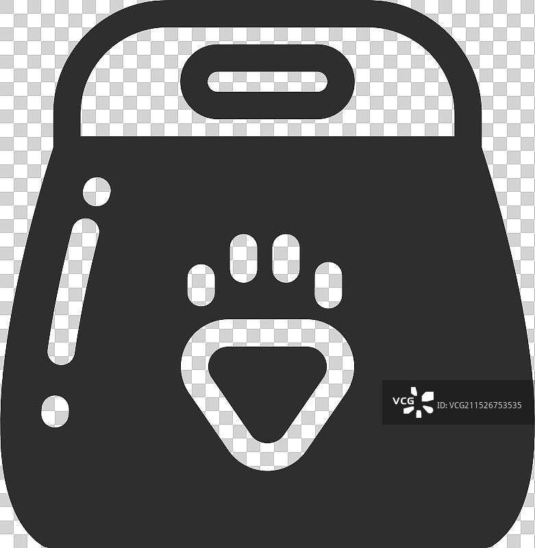 宠物食品袋黑色图标图片素材