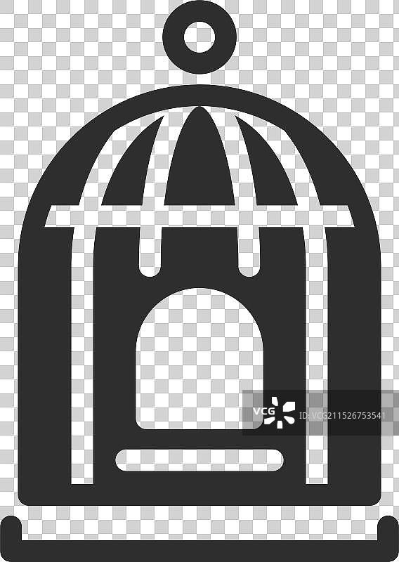 鸟笼图标，飞行宠物屋符号图片素材