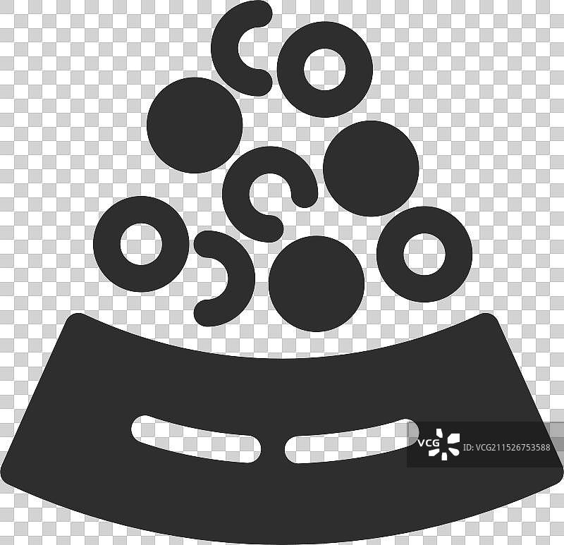 掉进宠物碗里的食物，动物营养黑色剪影图片素材