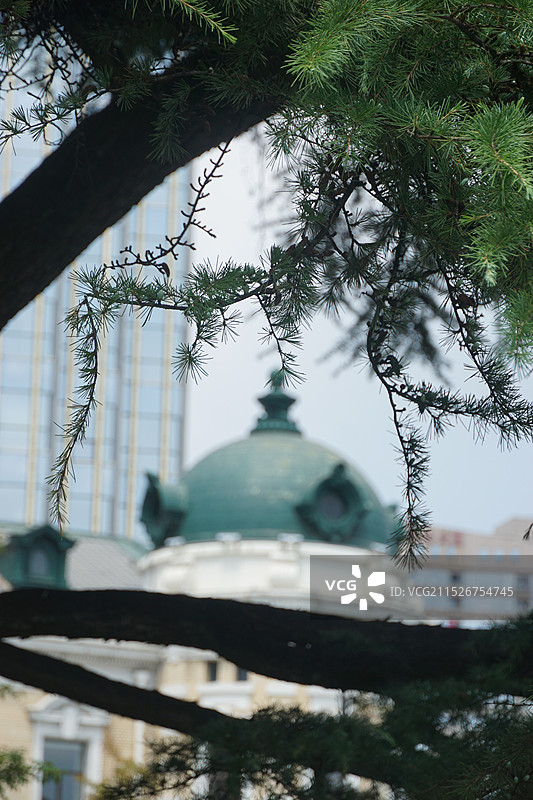 大连中山广场历史建筑中国银行图片素材