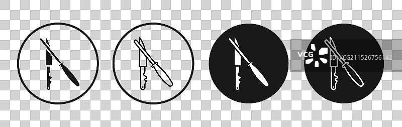 磨刀器黑色填充图标集图片素材