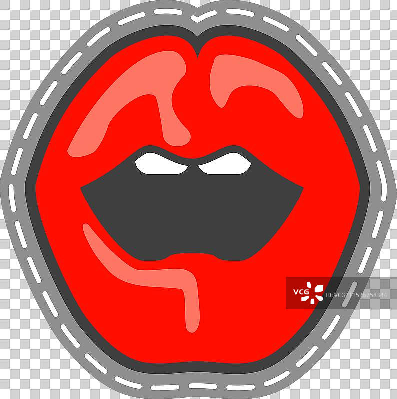 复古性感女性嘴唇logo设计图片素材