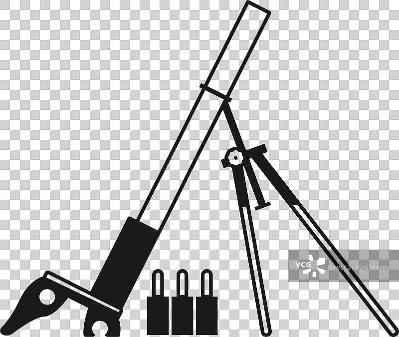 火箭发射器黑色图标军事导弹图片素材