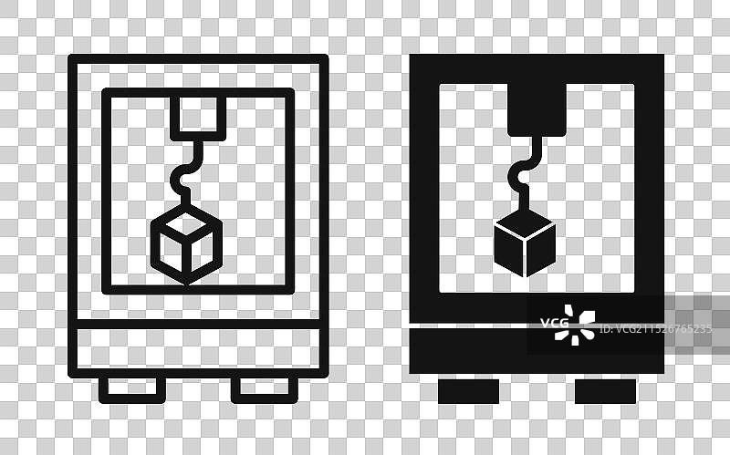 3D打印细线图标集图片素材