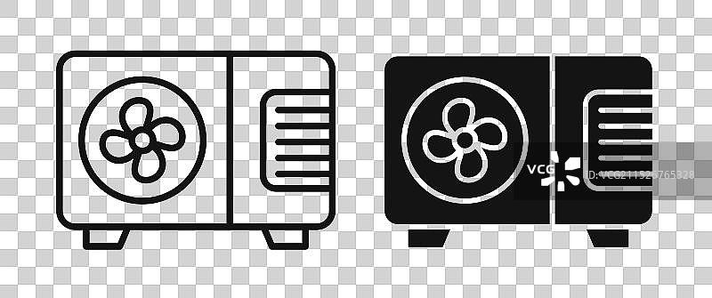 AC室外机细线图标集图片素材