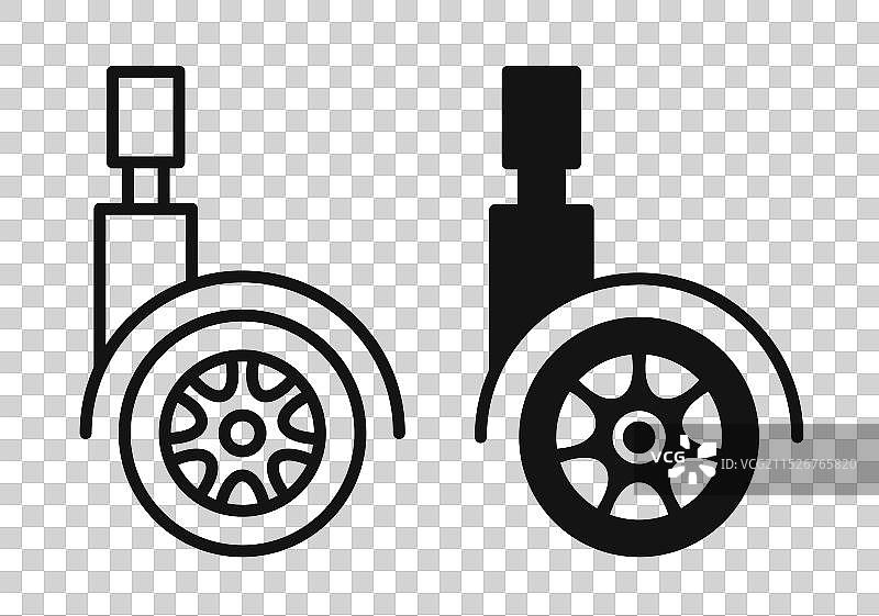 脚轮细线图标集图片素材