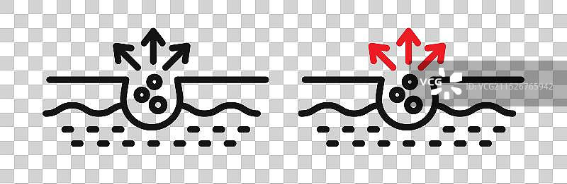 清洁毛孔图标集图片素材