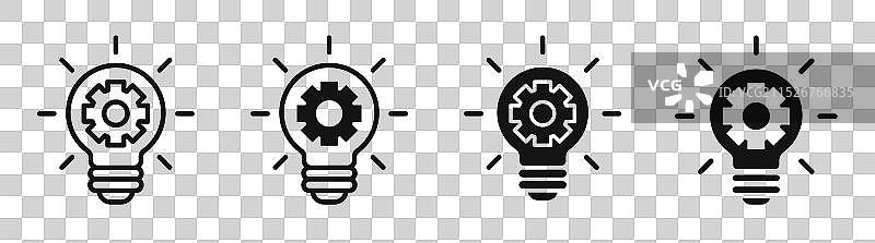 创新细线图标集图片素材