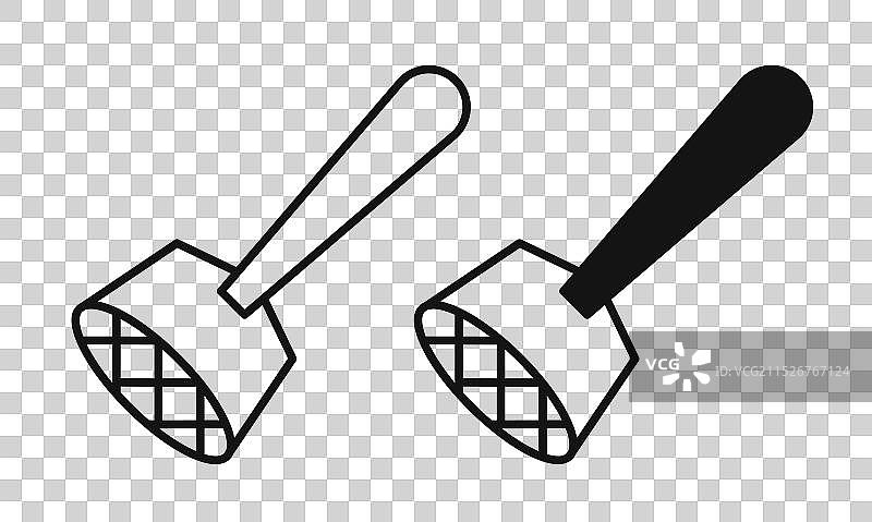 捣碎器细线图标集图片素材