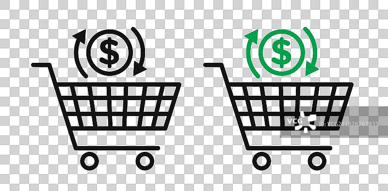 购买历史细线图标集图片素材