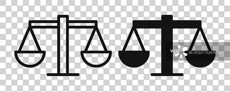 天平细线图标集图片素材