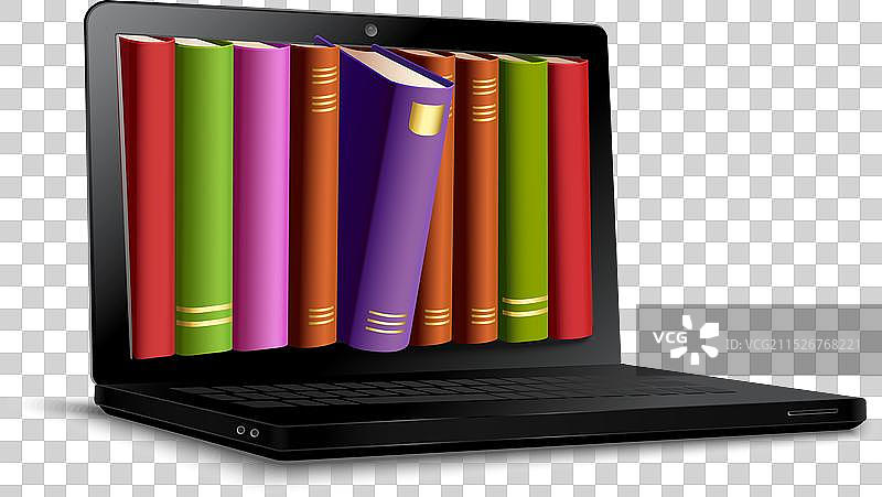 数字图书馆概念图片素材