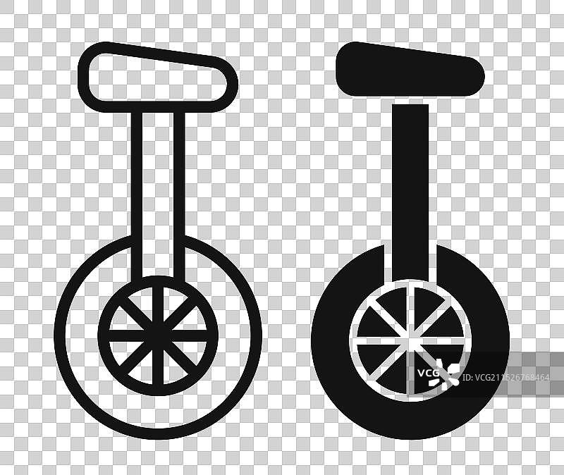 单轮车细线图标集图片素材