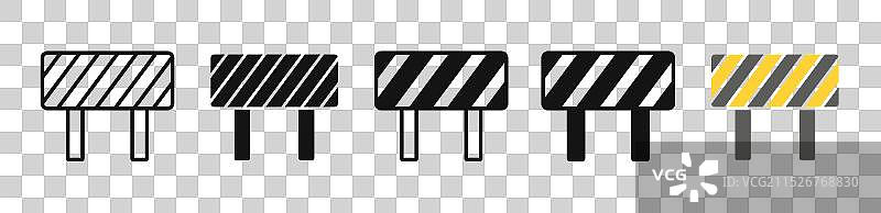 隔离栏细线图标集图片素材