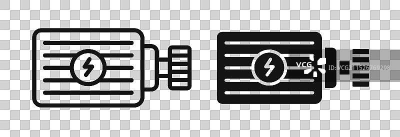 电机细线图标集图片素材