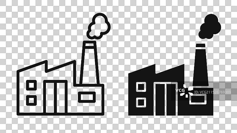 工厂细线图标集图片素材