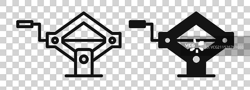 千斤顶细线图标集图片素材
