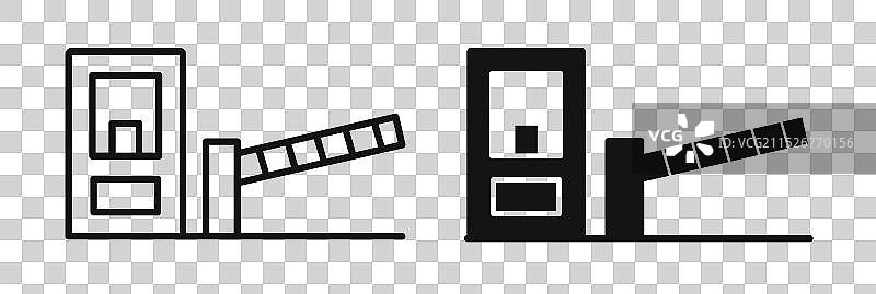 收费广场细线图标集图片素材