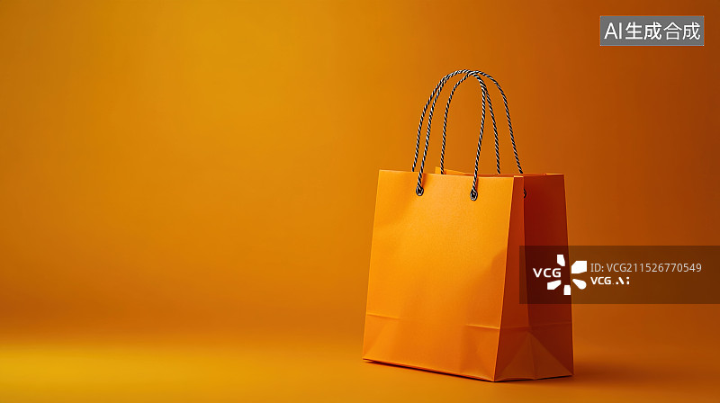 【AI数字艺术】简约购物袋背景图片素材