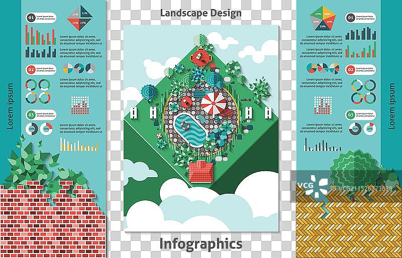 景观设计信息图图片素材