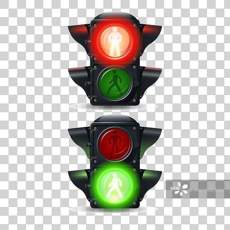 行人交通信号灯设置图片素材