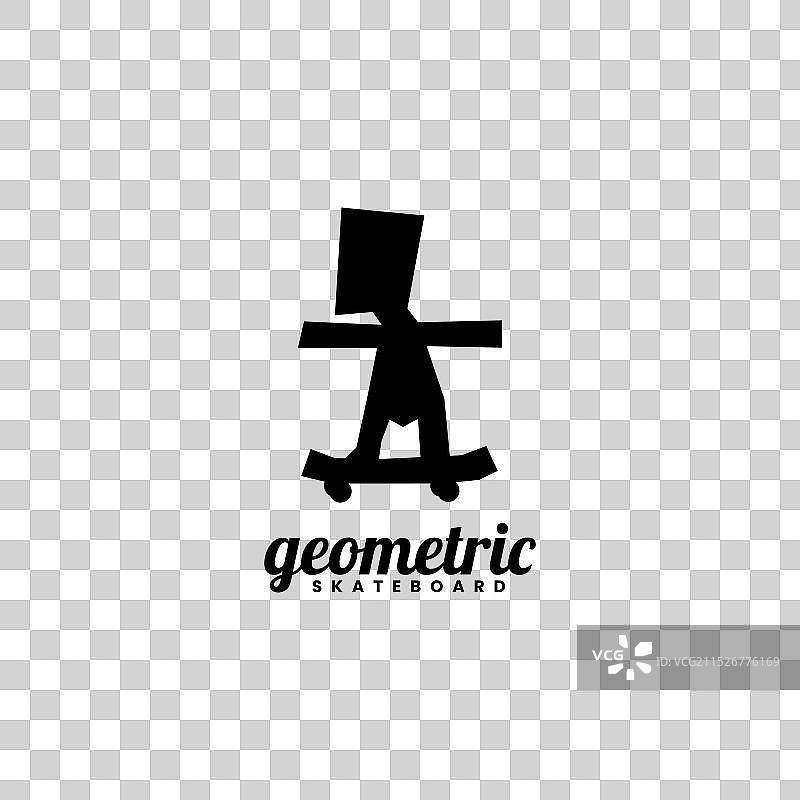 滑板标志剪影设计图片素材