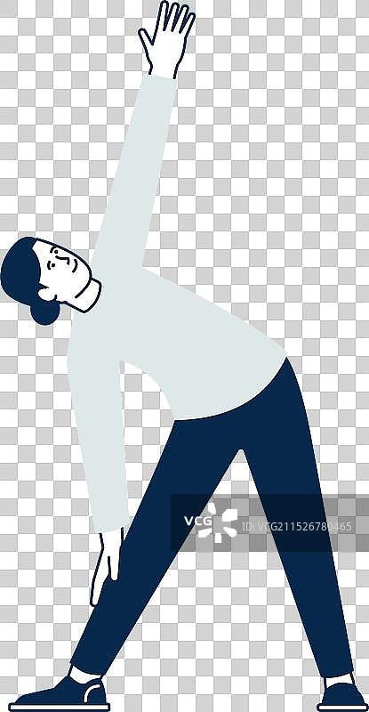 女人做伸展运动健康日常图片素材