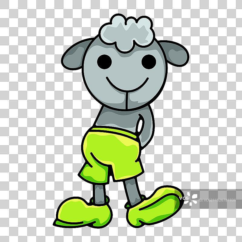 可爱绵羊Logo设计模板图片素材