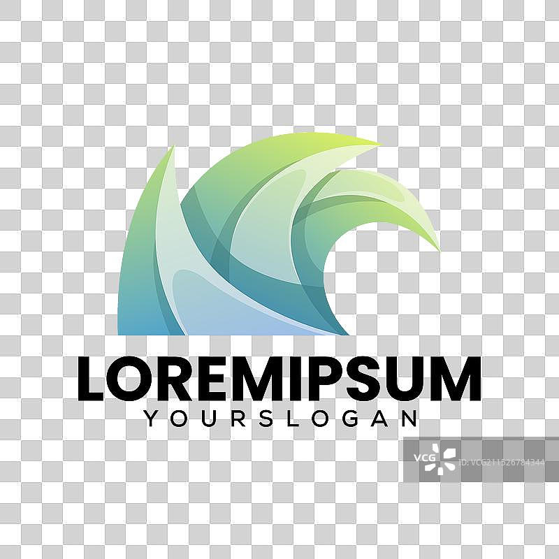 草地渐变Logo设计图片素材