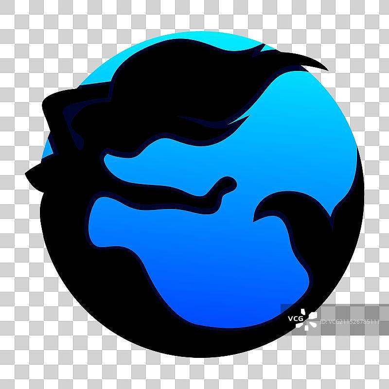 美人鱼剪影Logo设计图片素材