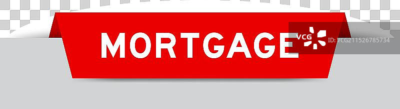 红色抵押贷款标签图片素材