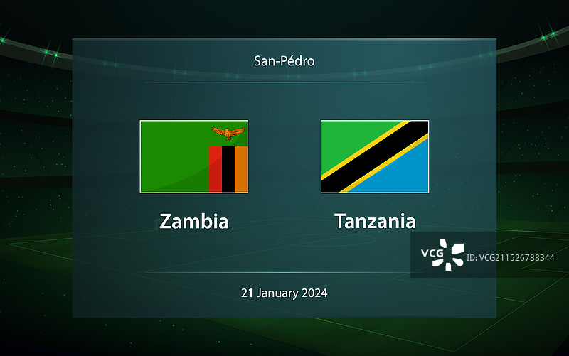 赞比亚 vs 坦桑尼亚足球比分直播图片素材