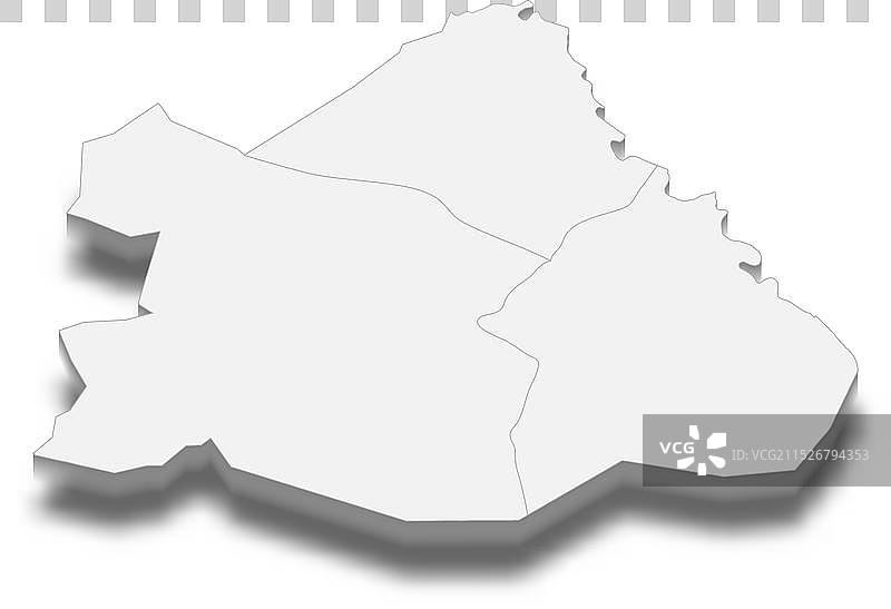 3D 2.5D塞内加尔马塔姆地区地图图片素材