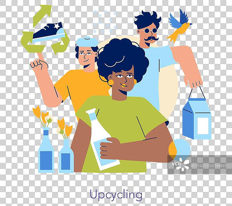 扁平风格循环经济图片素材