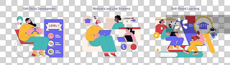 成人教育扁平设计图片素材