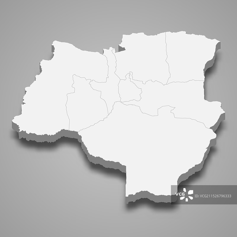 坦噶尼喀塔波拉区域2.5D地图图片素材